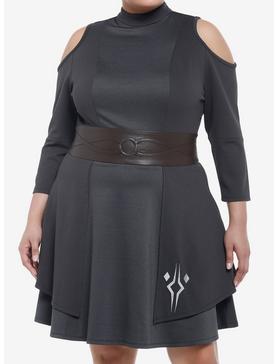 Her Universe Star Wars The Mandalorian Ahsoka Cold Shoulder Dress Plus Size, , hi-res