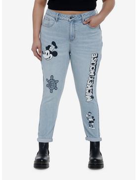 Disney Mickey Mouse Steamboat Willie Mom Jeans Plus Size, , hi-res