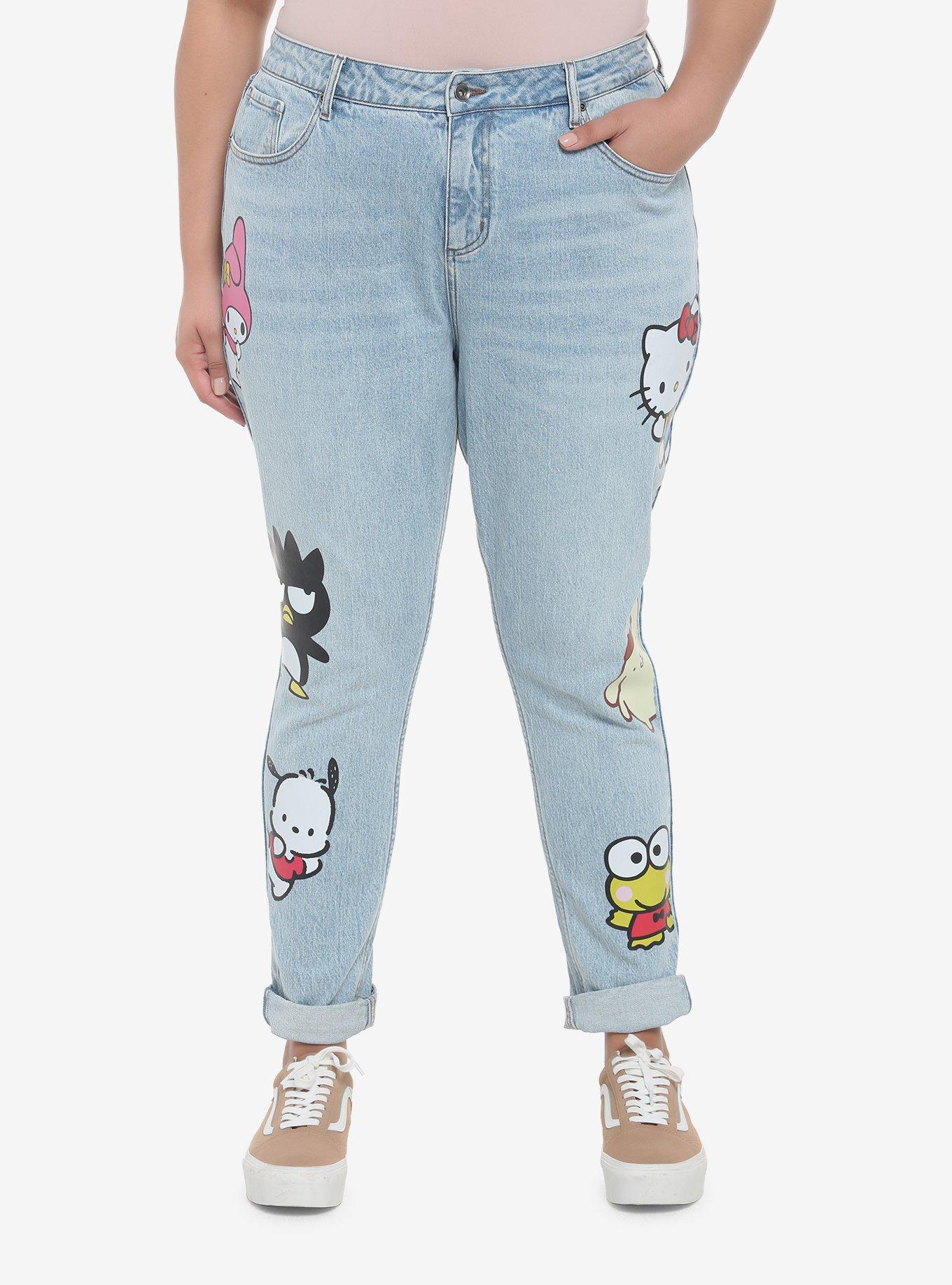 Hello Kitty And Friends Mom Jeans Plus Size, MULTI, hi-res