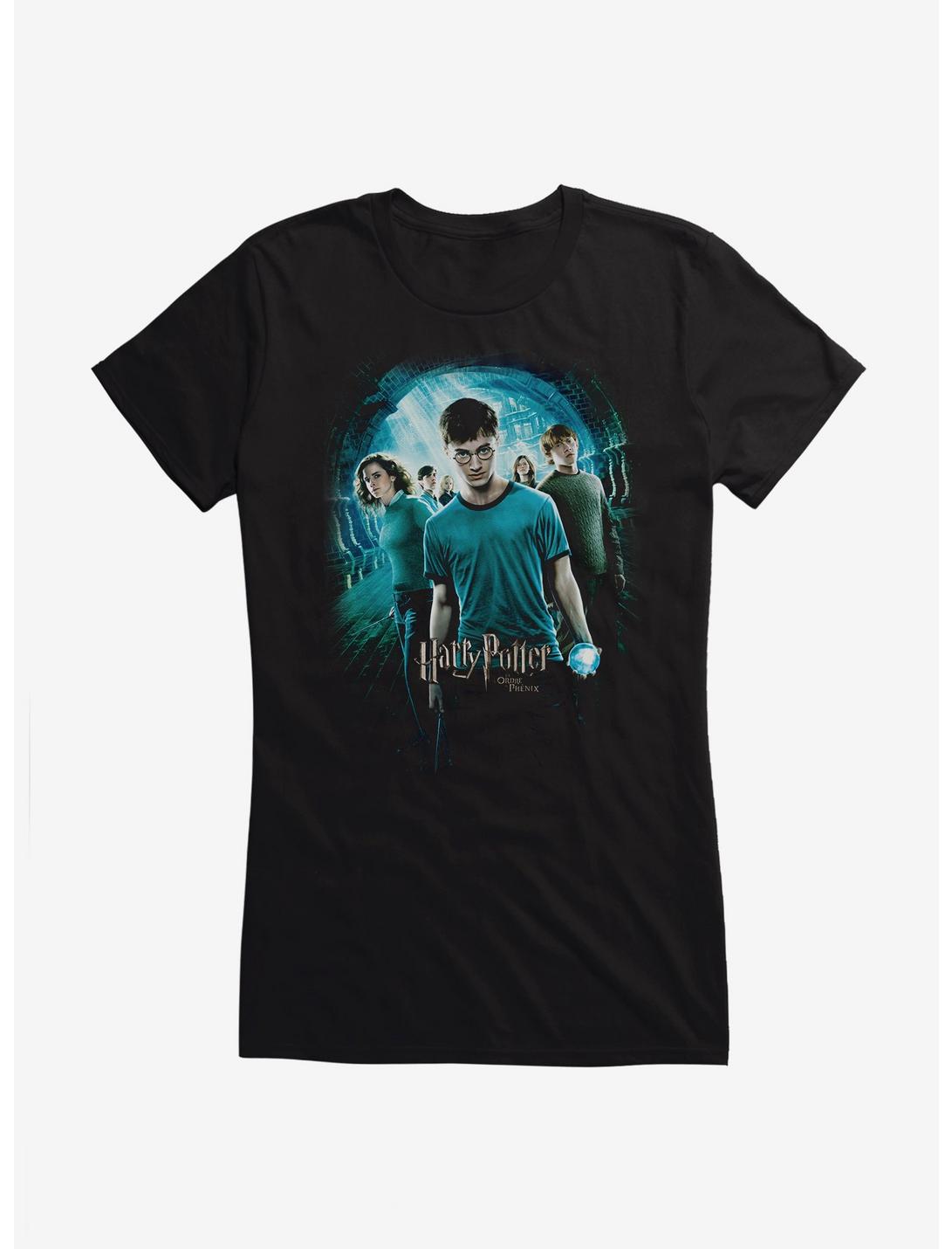 Harry Potter Order of Phoenix Movie Poster Girls T-Shirt, BLACK, hi-res