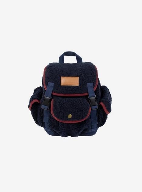 Doughnut Lighthouse Fluffy Series Navy x Wine Mini Backpack | Hot Topic