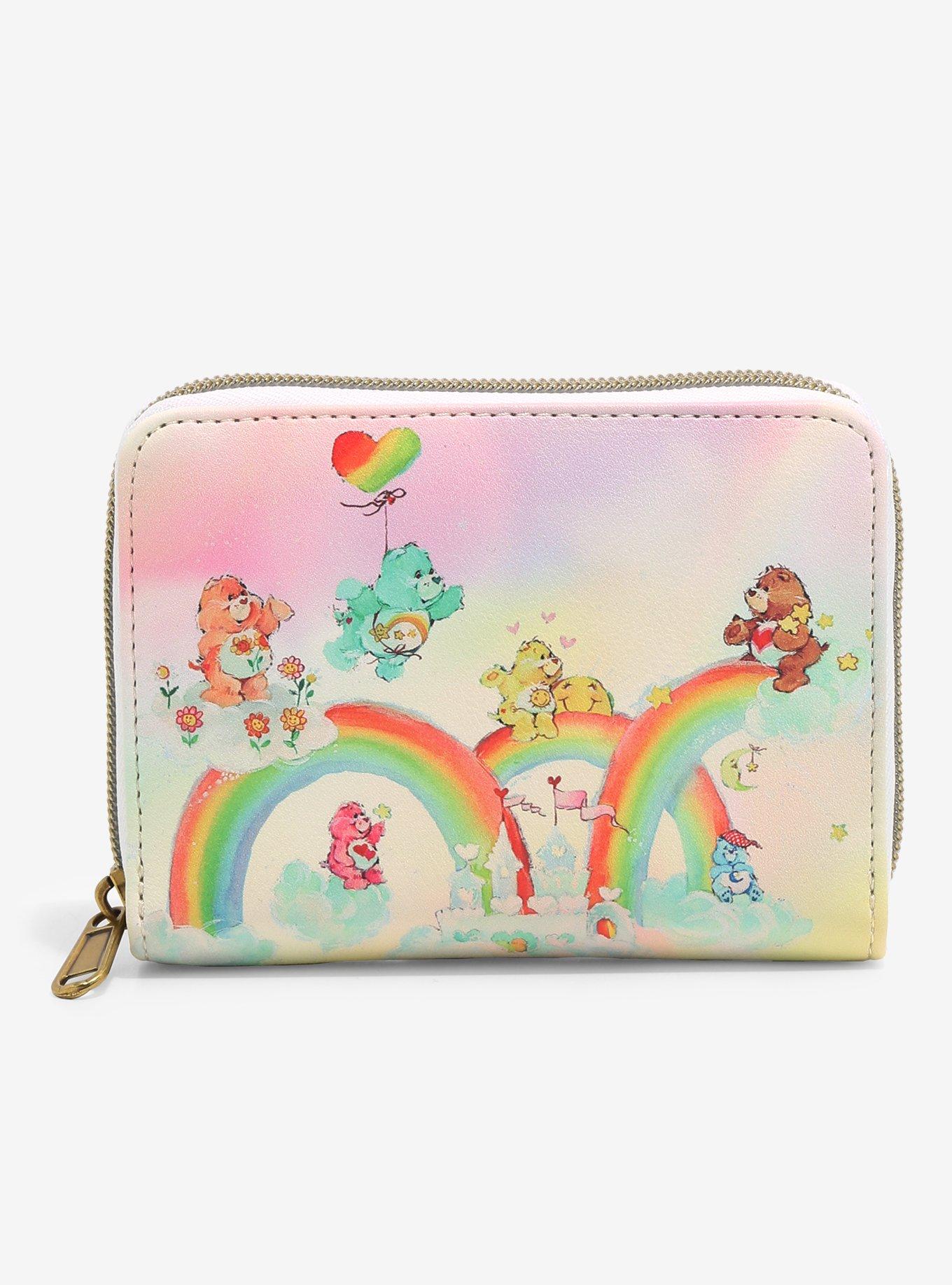 Loungefly Care Bears Rainbow Tie-Dye Mini Zipper Wallet | Hot Topic