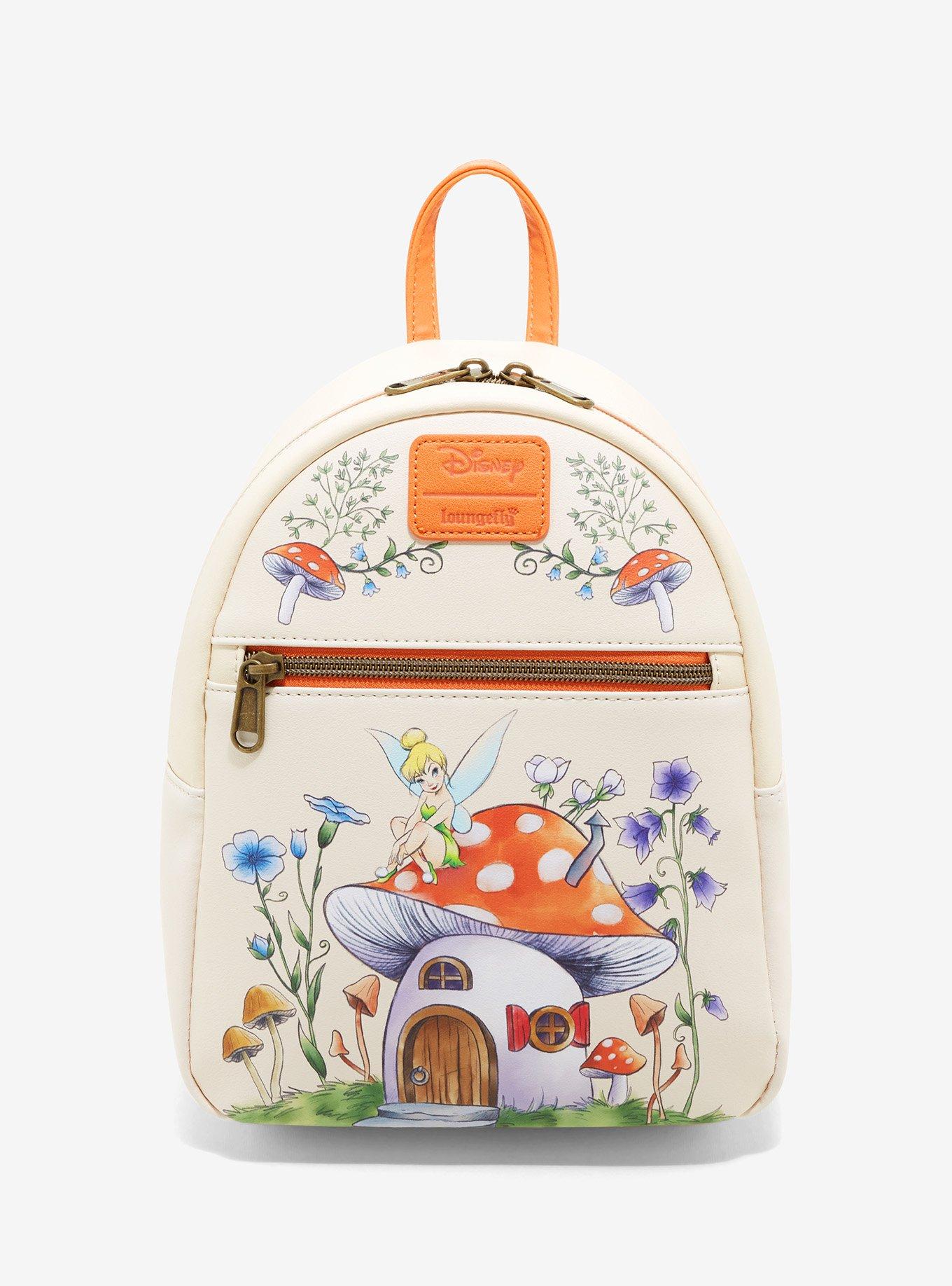 Loungefly Disney Peter Pan Tinker Bell Mushroom Mini Backpack