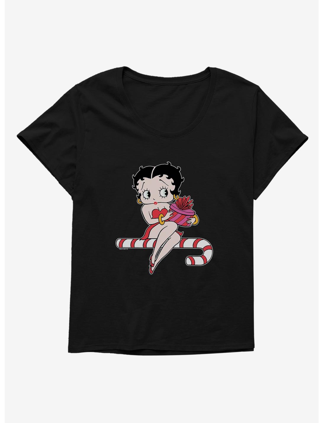 Betty Boop Candy Cane Womens T-Shirt Plus Size, , hi-res