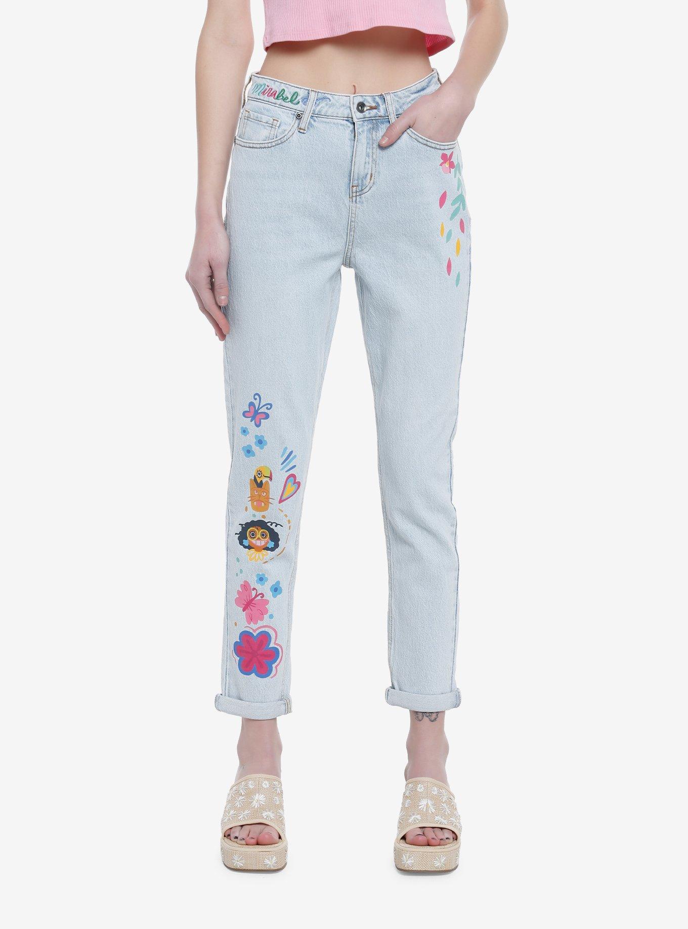 Disney Encanto Mirabel Mom Jeans, LIGHT WASH, hi-res