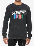DC Comics Shazam! Fury Of The Gods Shazamily Wash Long-Sleeve T-Shirt, MINERAL BLACK, hi-res