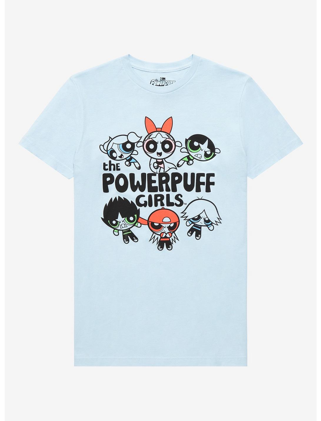 Powerpuff Girls Rowdyruff Boys & Powerpuff Girls T-Shirt - BoxLunch Exclusive, LIGHT BLUE, hi-res