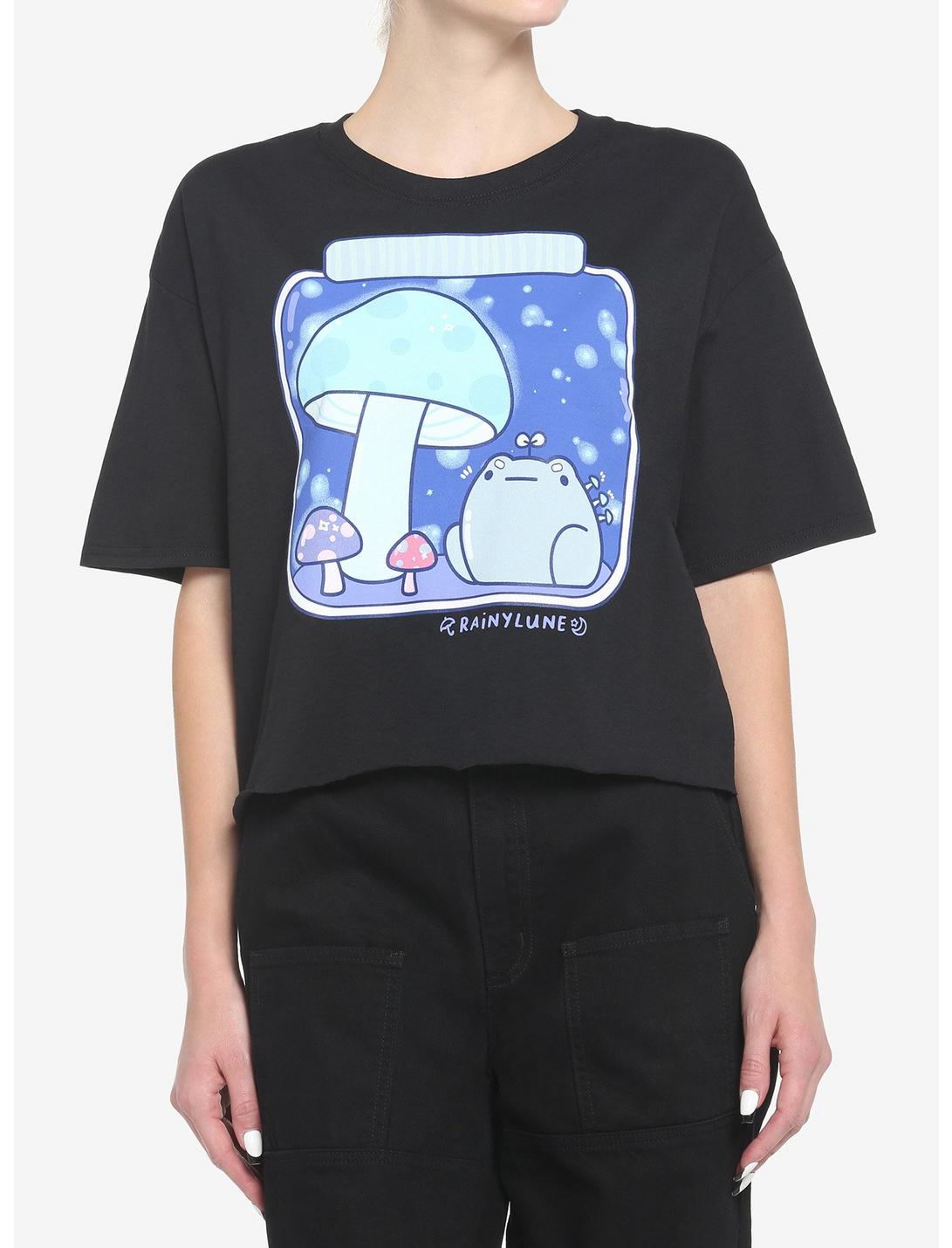 Frog Terrarium Girls Crop T-Shirt By Rainylune, MULTI, hi-res