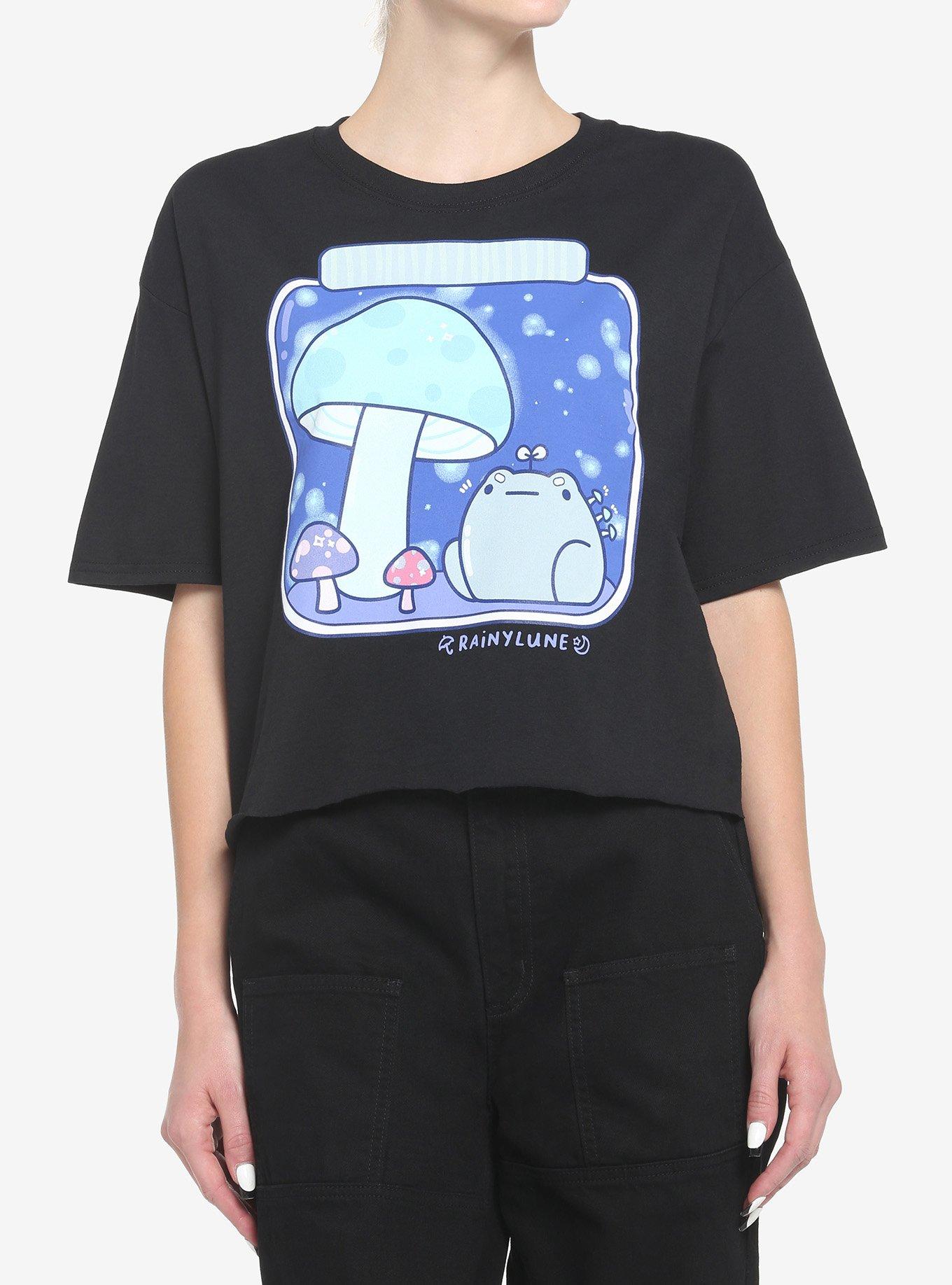 Frog Terrarium Girls Crop T-Shirt By Rainylune, MULTI, hi-res