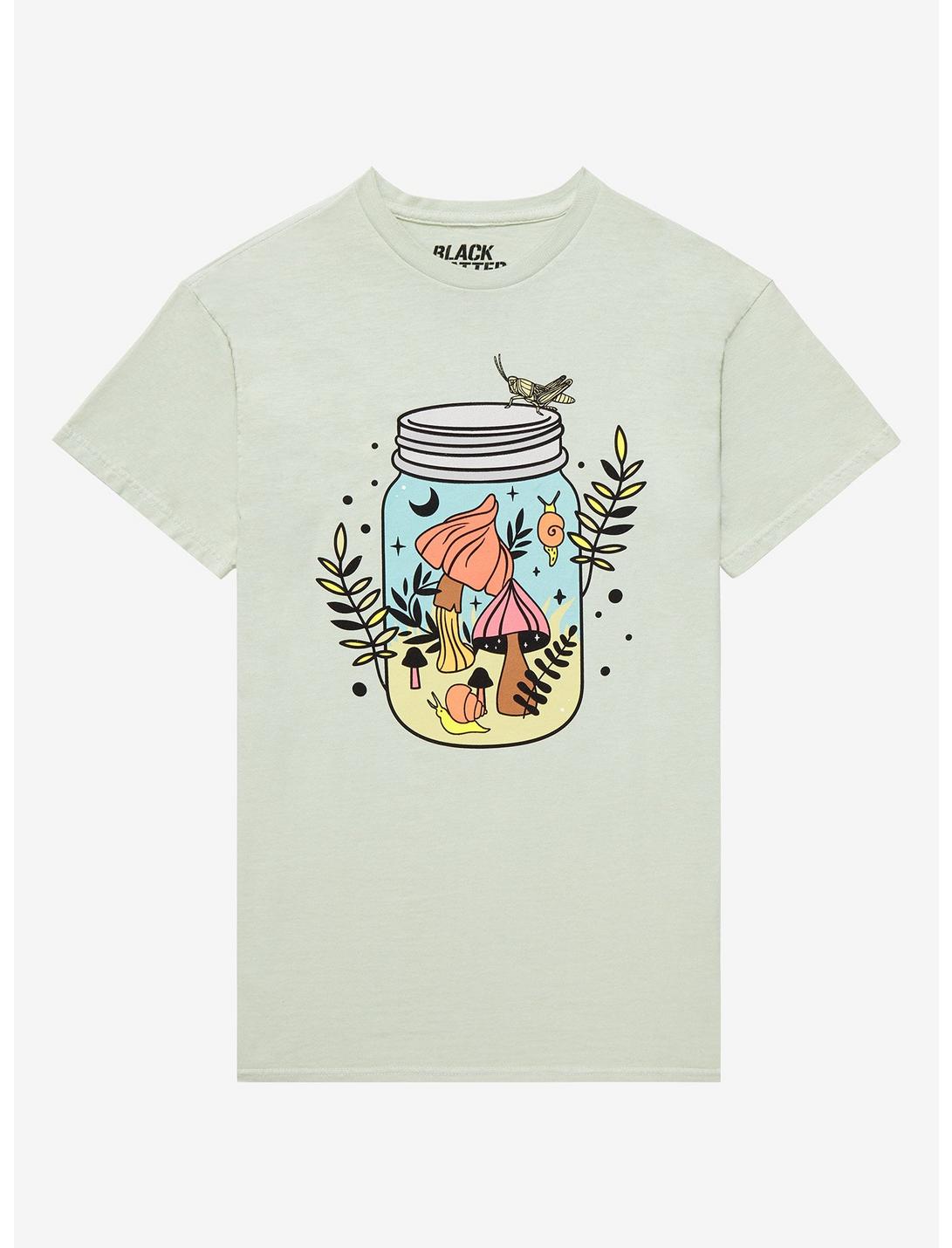 Mushroom Terrarium Jar Boyfriend Fit Girls T-Shirt, MULTI, hi-res
