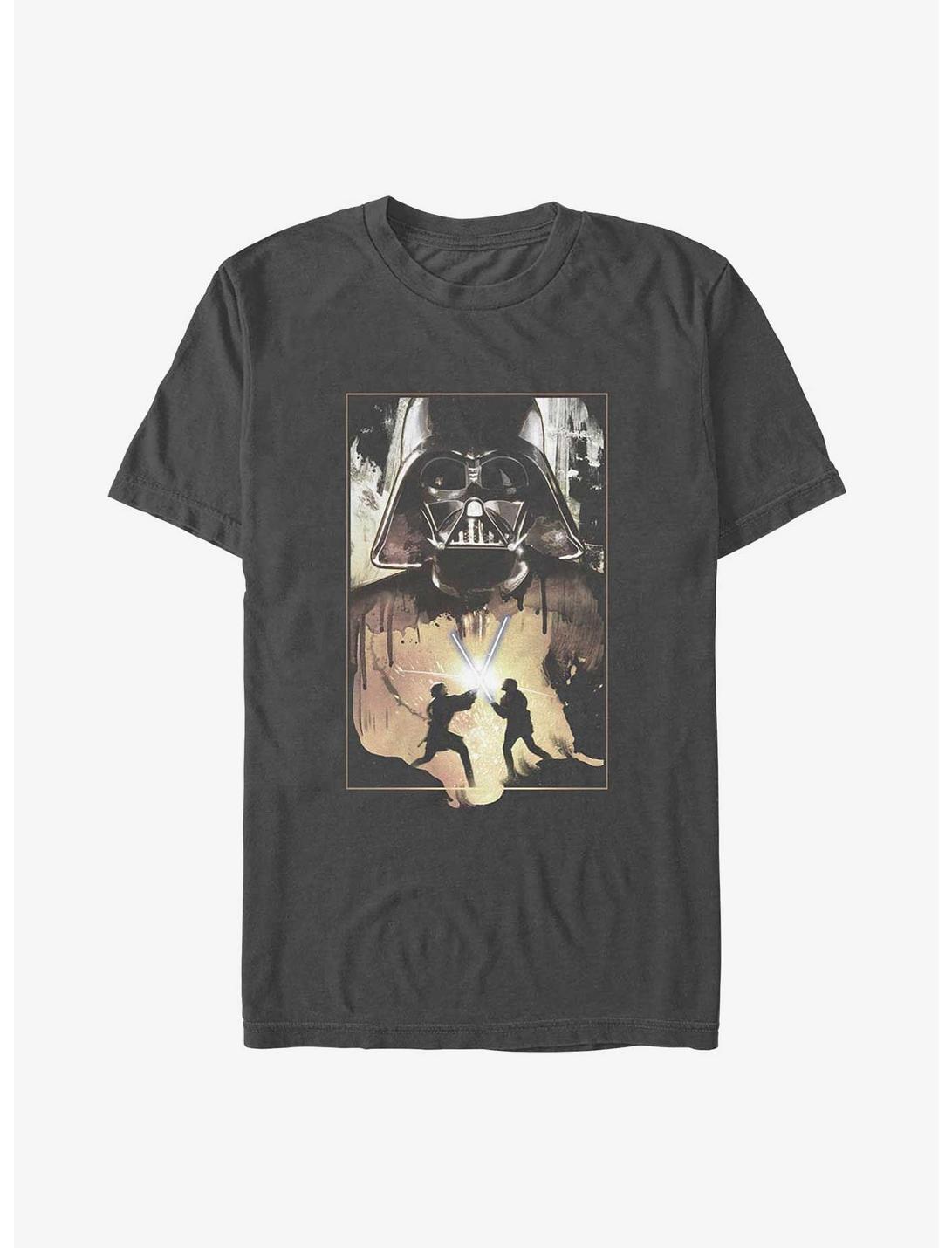 Star Wars Darth Vader Lightsaber Battle T-Shirt, CHARCOAL, hi-res