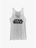 Star Wars Simple Logo Womens Tank Top, WHITE HTR, hi-res