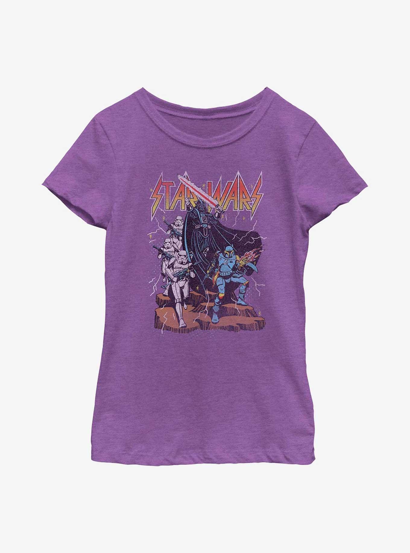 Star Wars Metal Band Logo Youth Girls T-Shirt, , hi-res