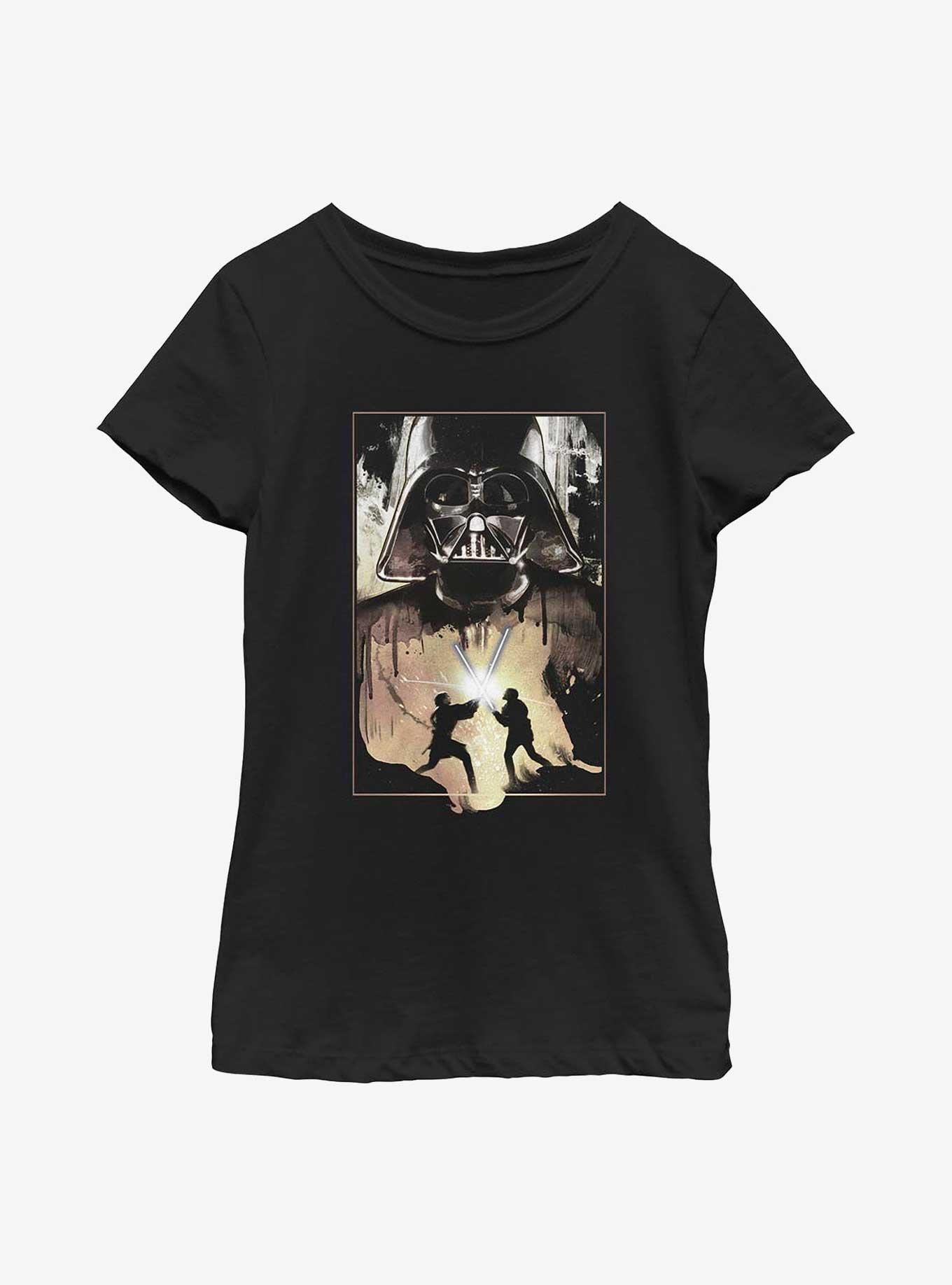Star Wars Darth Vader Lightsaber Battle Youth Girls T-Shirt, , hi-res