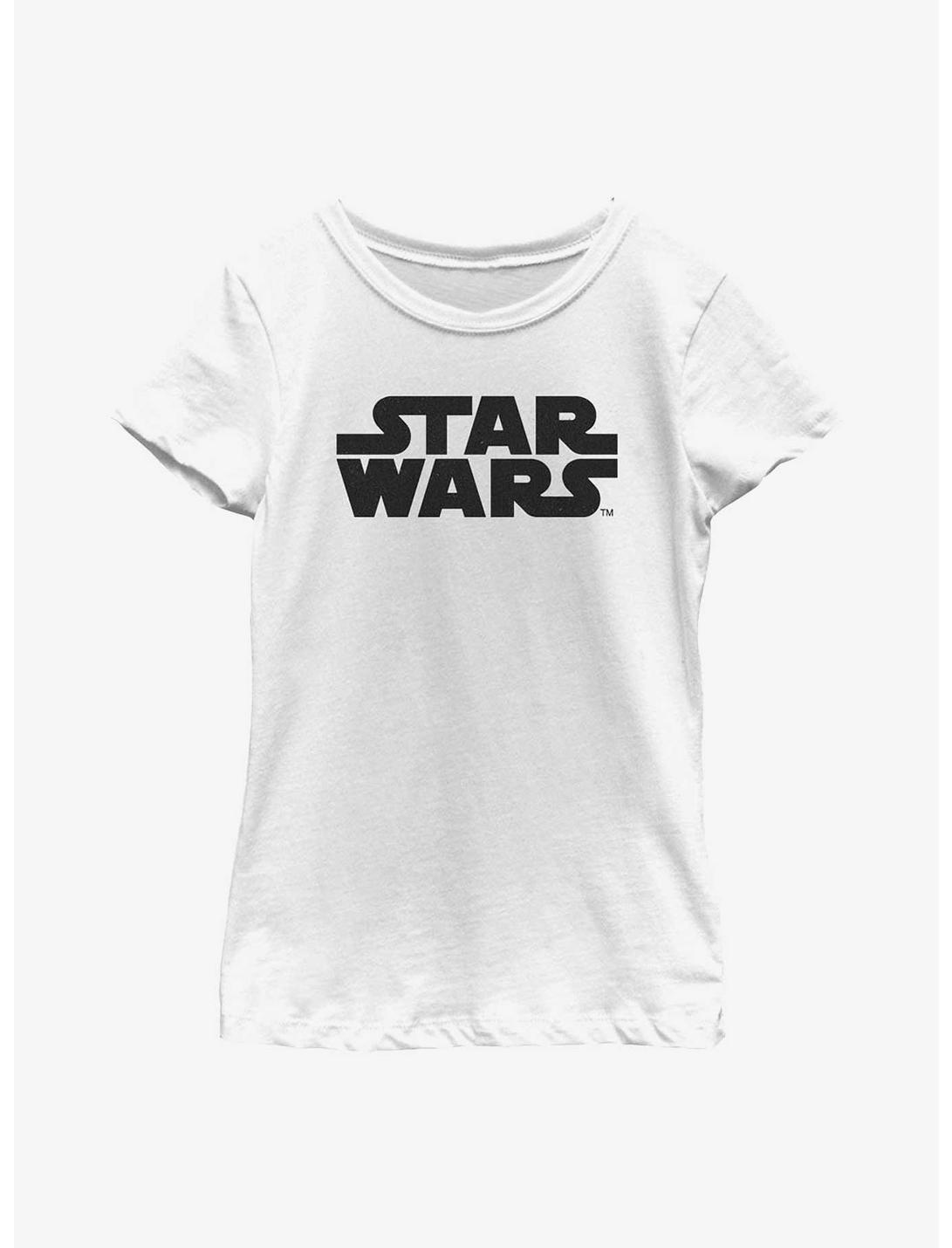 Star Wars Simple Logo Youth Girls T-Shirt, WHITE, hi-res