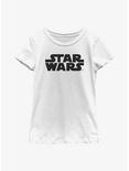 Star Wars Simple Logo Youth Girls T-Shirt, WHITE, hi-res