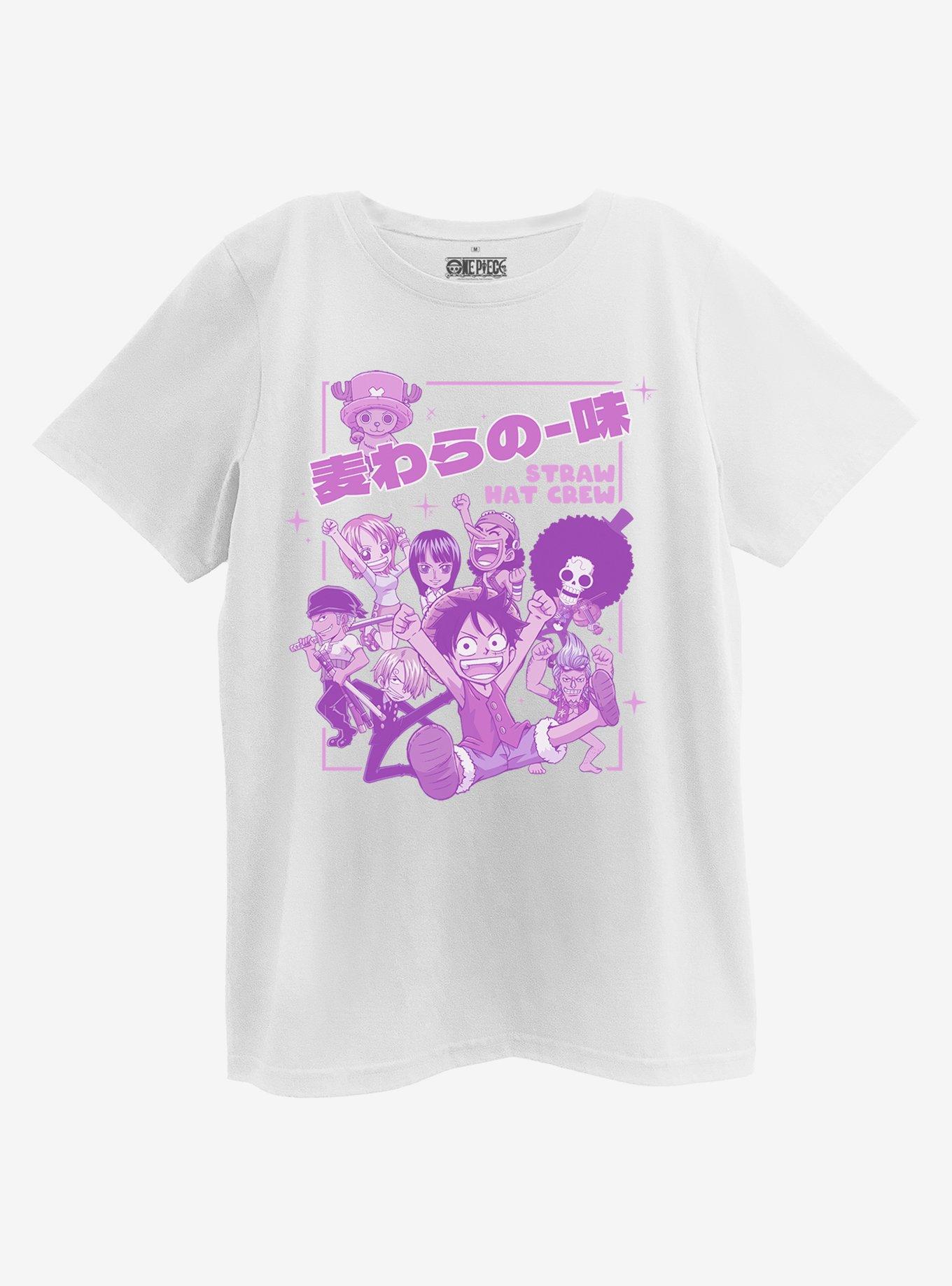 One Piece Chibi Straw Hat Crew Tonal Boyfriend Fit Girls T-Shirt, MULTI, hi-res