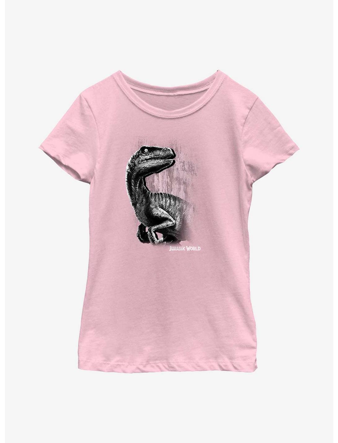 Jurassic World Raptor Smile Youth Girls T-Shirt, PINK, hi-res