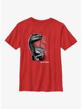 Jurassic World Raptor Smile Youth T-Shirt, RED, hi-res