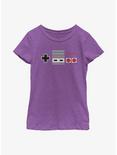 Nintendo NES Controller Youth Girls T-Shirt, PURPLE BERRY, hi-res