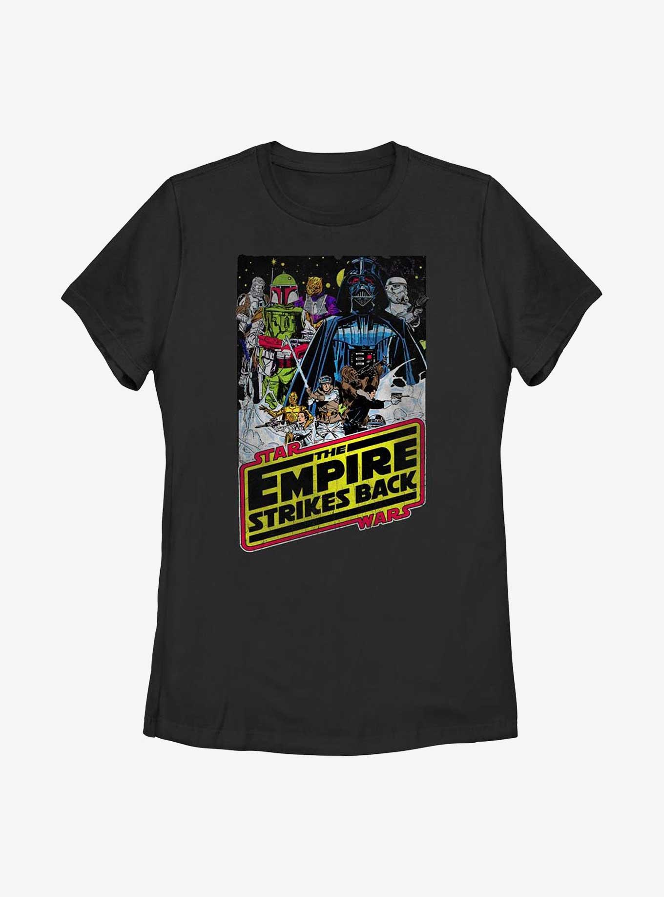 Star Wars: Episode V The Empire Strikes Back Poster Womens T-Shirt, BLACK, hi-res