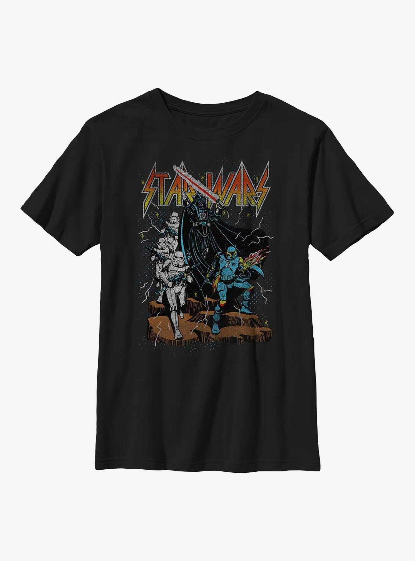 Star Wars Metal Band Logo Youth T-Shirt, RED, hi-res