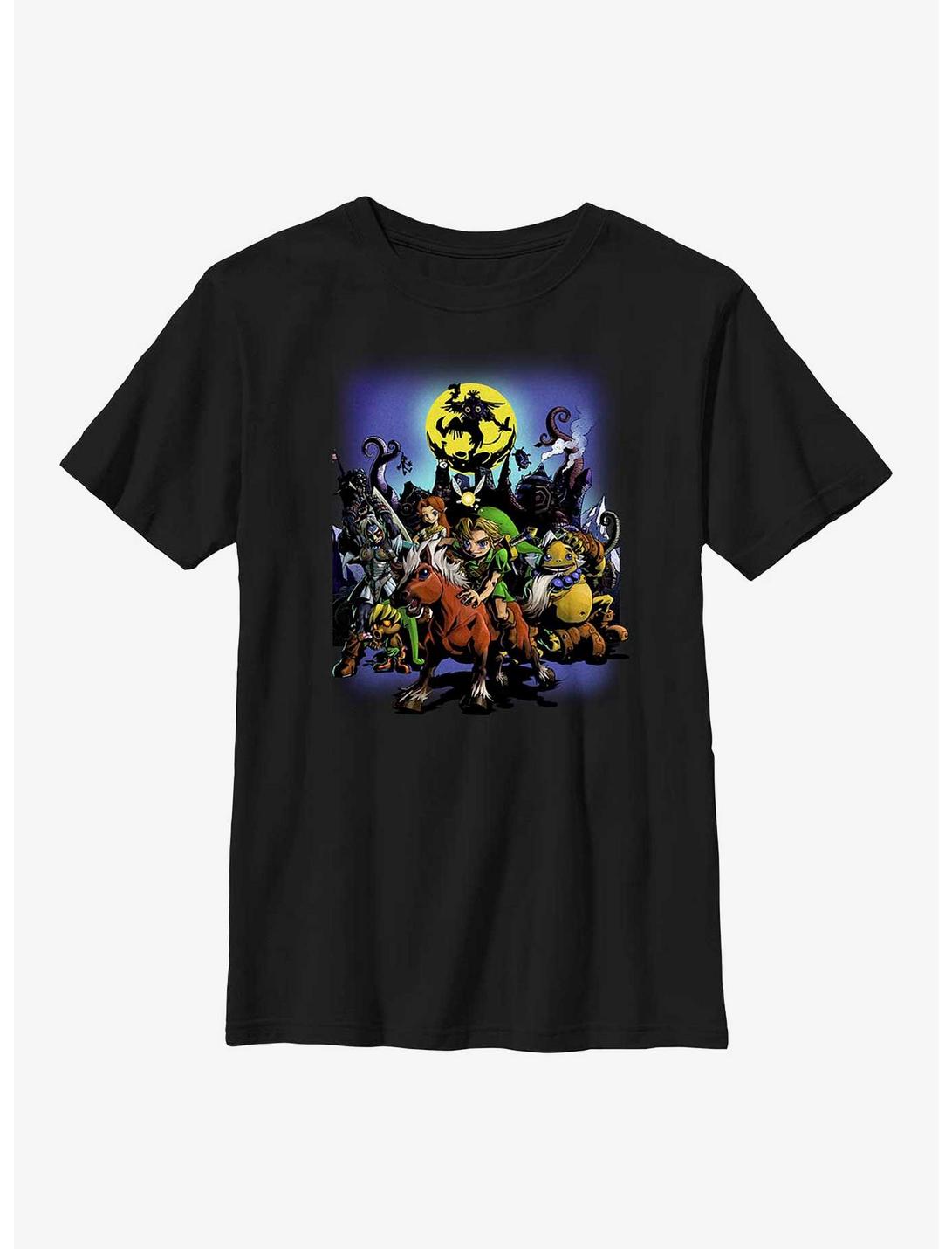 Nintendo The Legend Of Zelda Moon Dance Youth T-Shirt, BLACK, hi-res