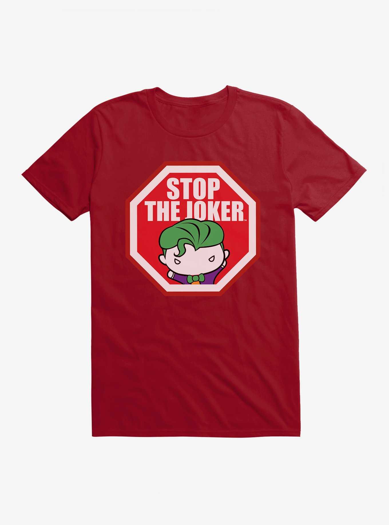 DC Comics Batman Chibi Stop The Joker T-Shirt, INDEPENDENCE RED, hi-res