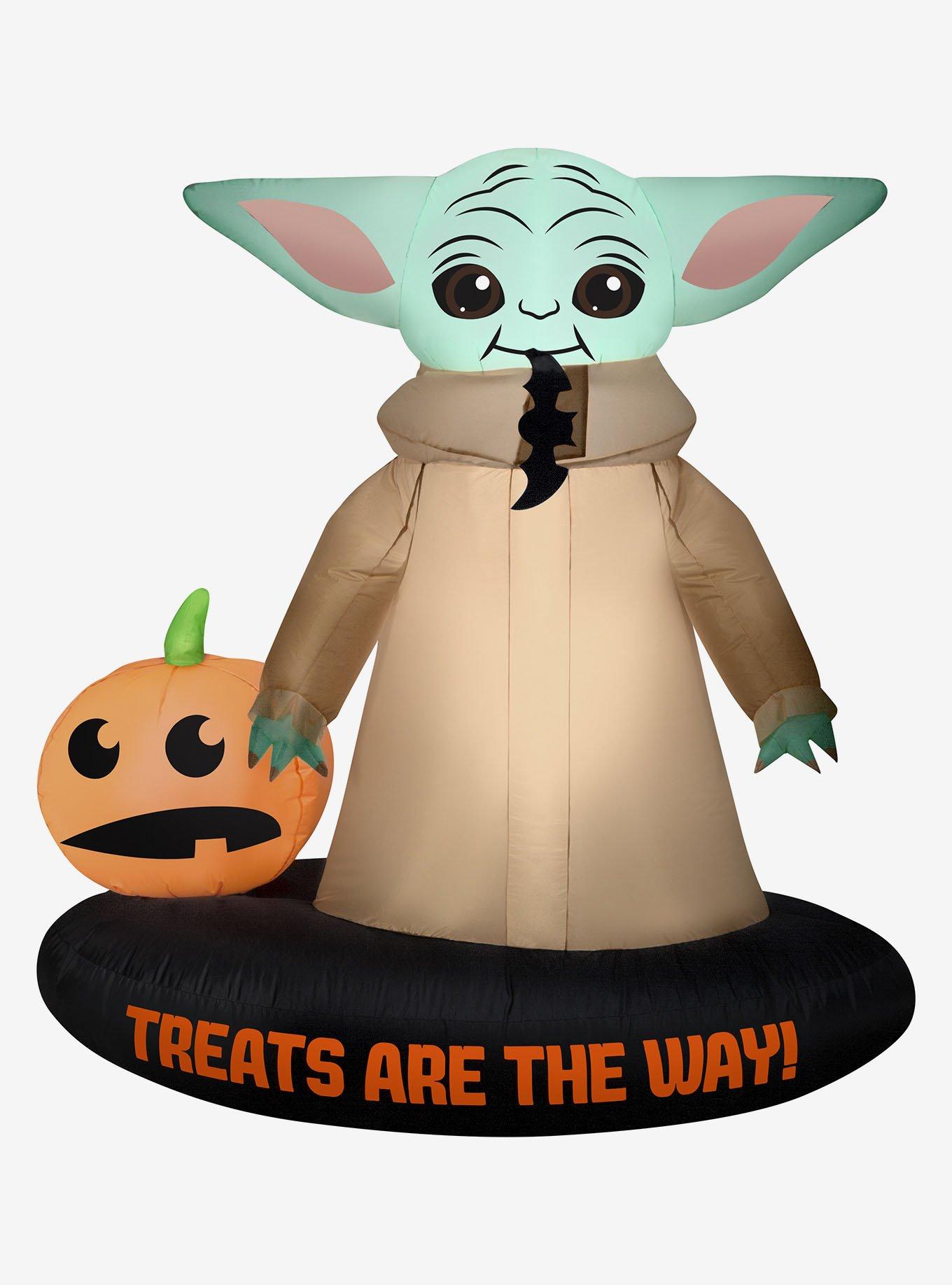 Star Wars The Mandalorian The Child With Jack-O'-Lantern Treats Are The Way Scene Airblown, , hi-res