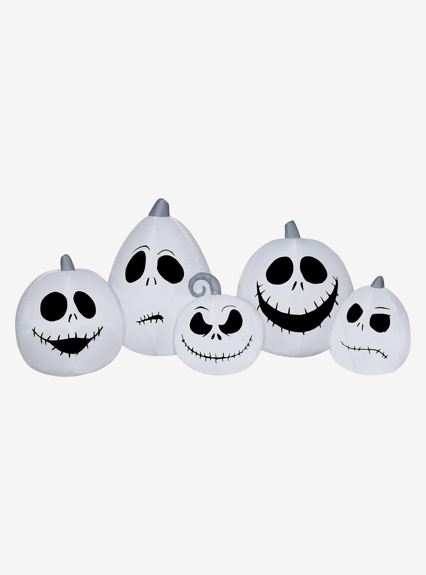 The Nightmare Before Christmas Jack Skellington White Pumpkin Faces Airblown, , hi-res