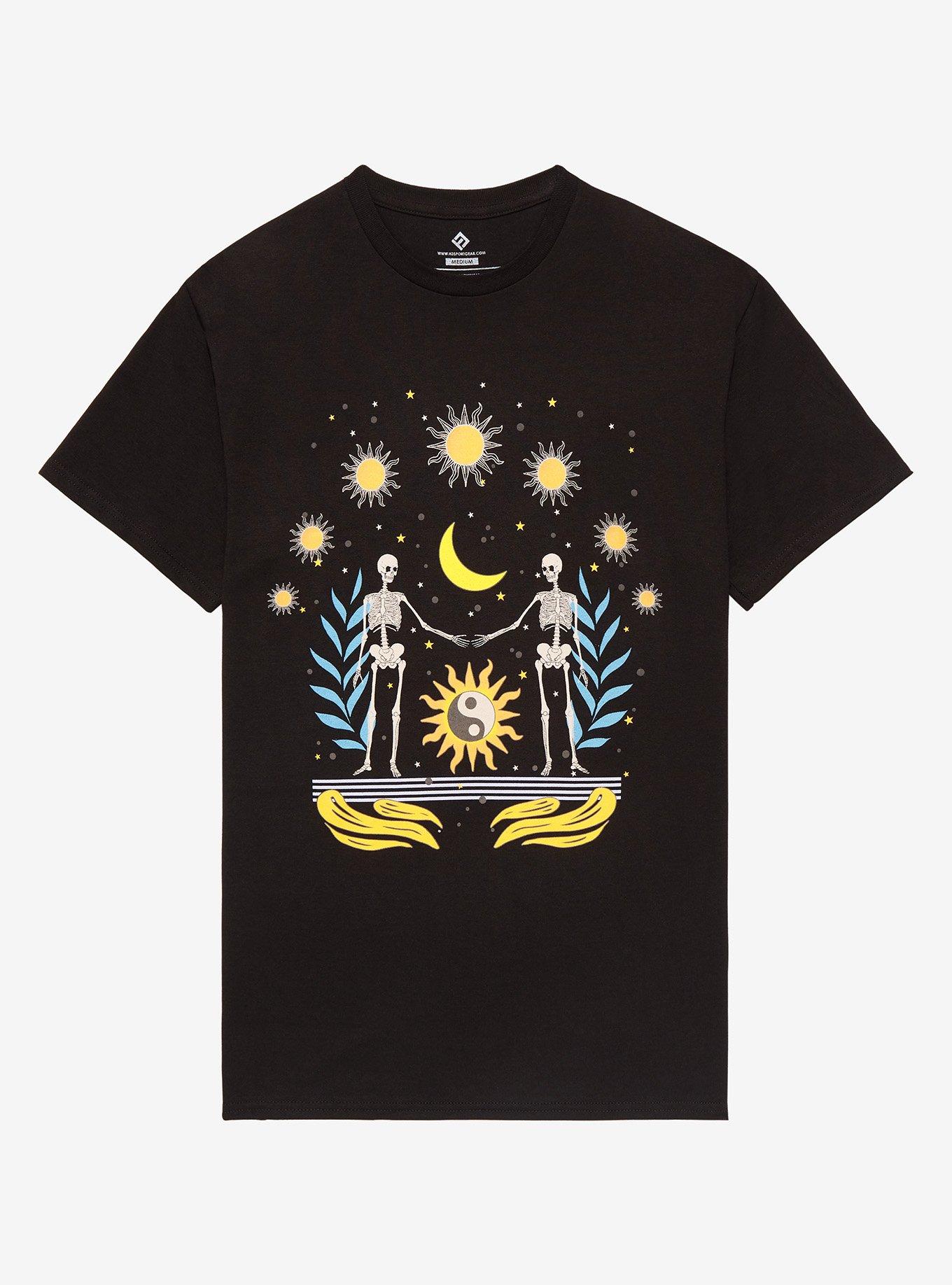 Skeleton Celestial Boyfriend Fit Girls T-Shirt, MULTI, hi-res