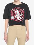 Tea Time Bunny Girls Crop T-Shirt, MULTI, hi-res