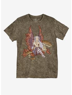 Mushroom Fairy Boyfriend Fit Girls T-Shirt By Amy Brown, , hi-res
