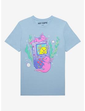 Axolotl Underwater Game Boyfriend Fit Girls T-Shirt, , hi-res