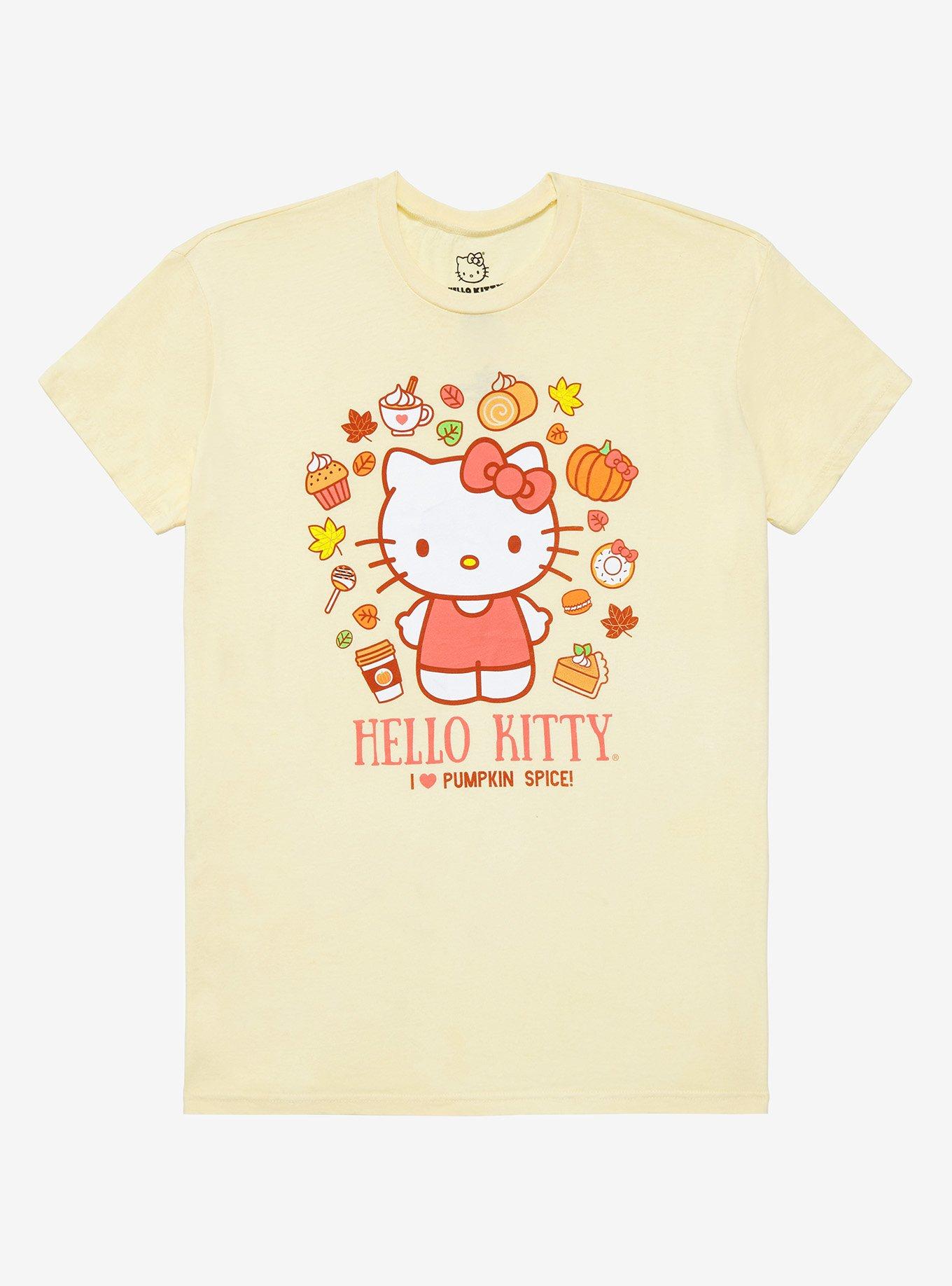Hello Kitty Pumpkin Spice Boyfriend Fit Girls T-Shirt, MULTI, hi-res
