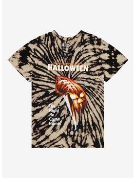 Halloween Pumpkin Knife Tie-Dye Boyfriend Fit Girls T-Shirt Plus Size, , hi-res