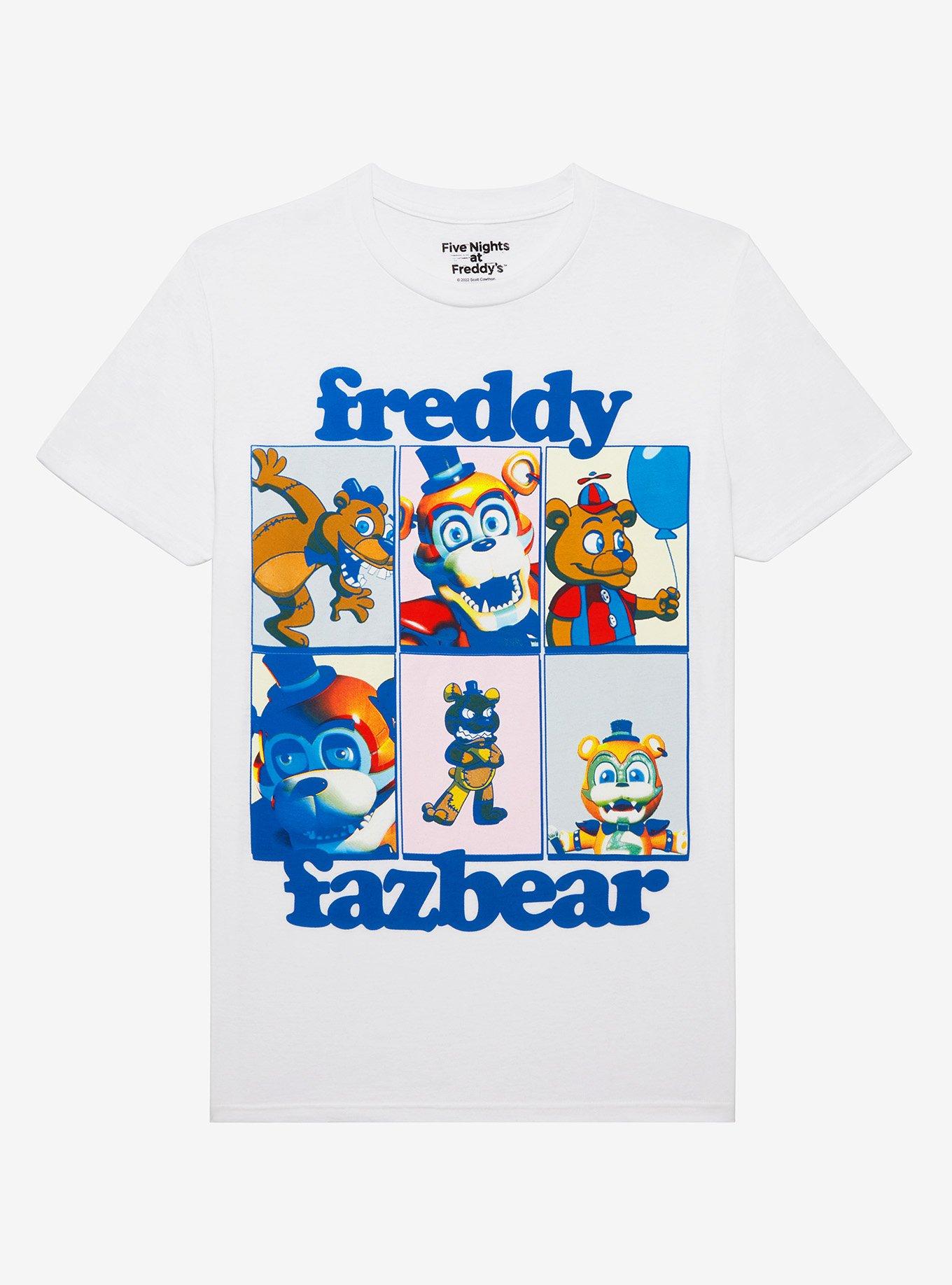Five Nights At Freddy's Freddy Fazbear Grid Boyfriend Fit Girls T-Shirt, MULTI, hi-res
