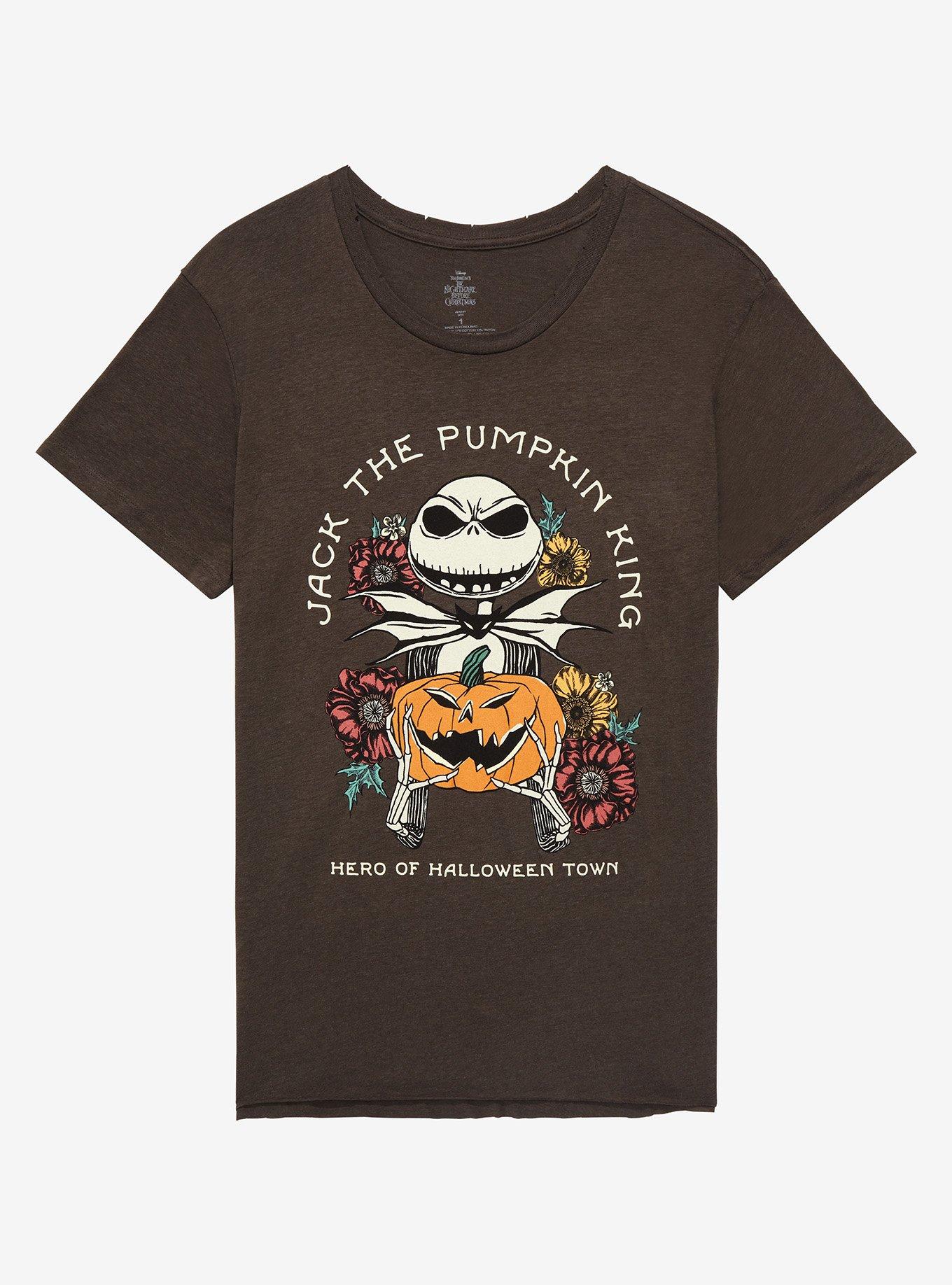 The Nightmare Before Christmas Jack Floral Girls T-Shirt Plus Size, MULTI, hi-res