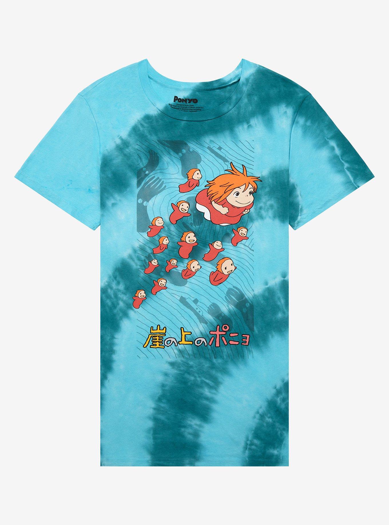 Studio Ghibli Ponyo Sea Tie-Dye Girls T-Shirt, MULTI, hi-res