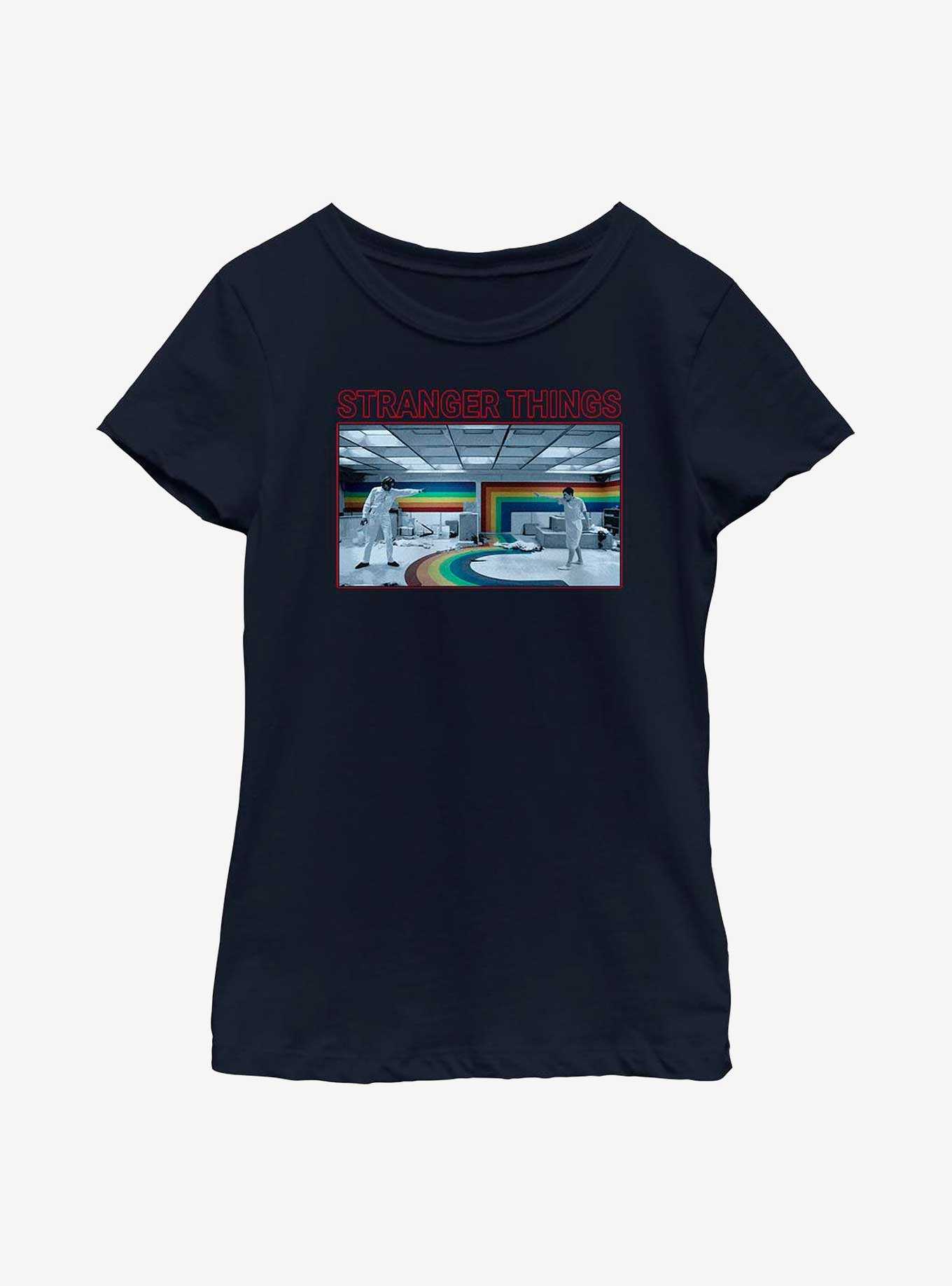 Stranger Things Rainbow Room Fight Youth Girls T-Shirt, , hi-res
