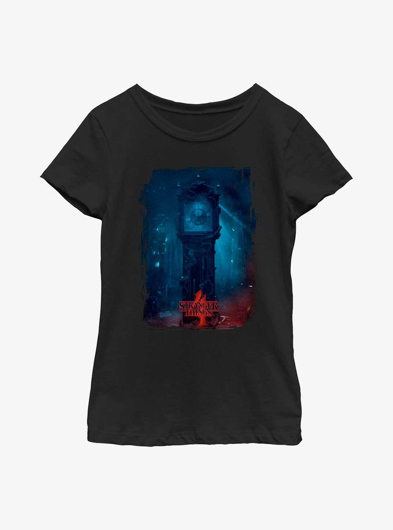 Stranger Things Vecna Clock Poster Youth Girls T-Shirt, , hi-res