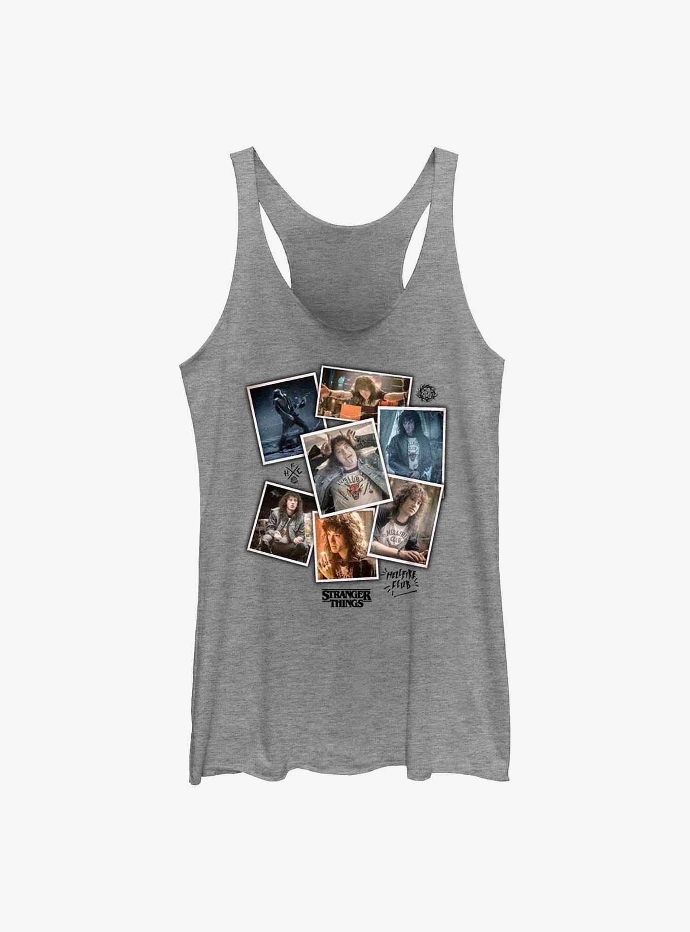 Stranger Things Eddie Collage Womens Tank Top, GRAY HTR, hi-res