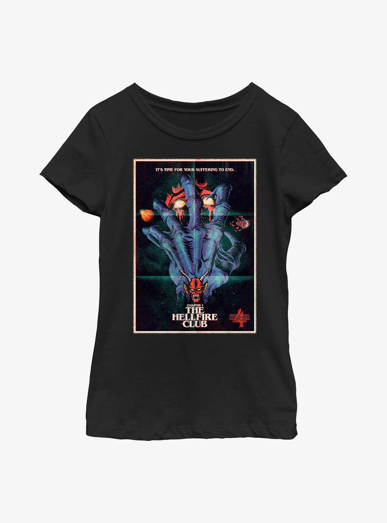 Stranger Things X Butcher Billy The Hellfire Club Youth Girls T-Shirt, , hi-res