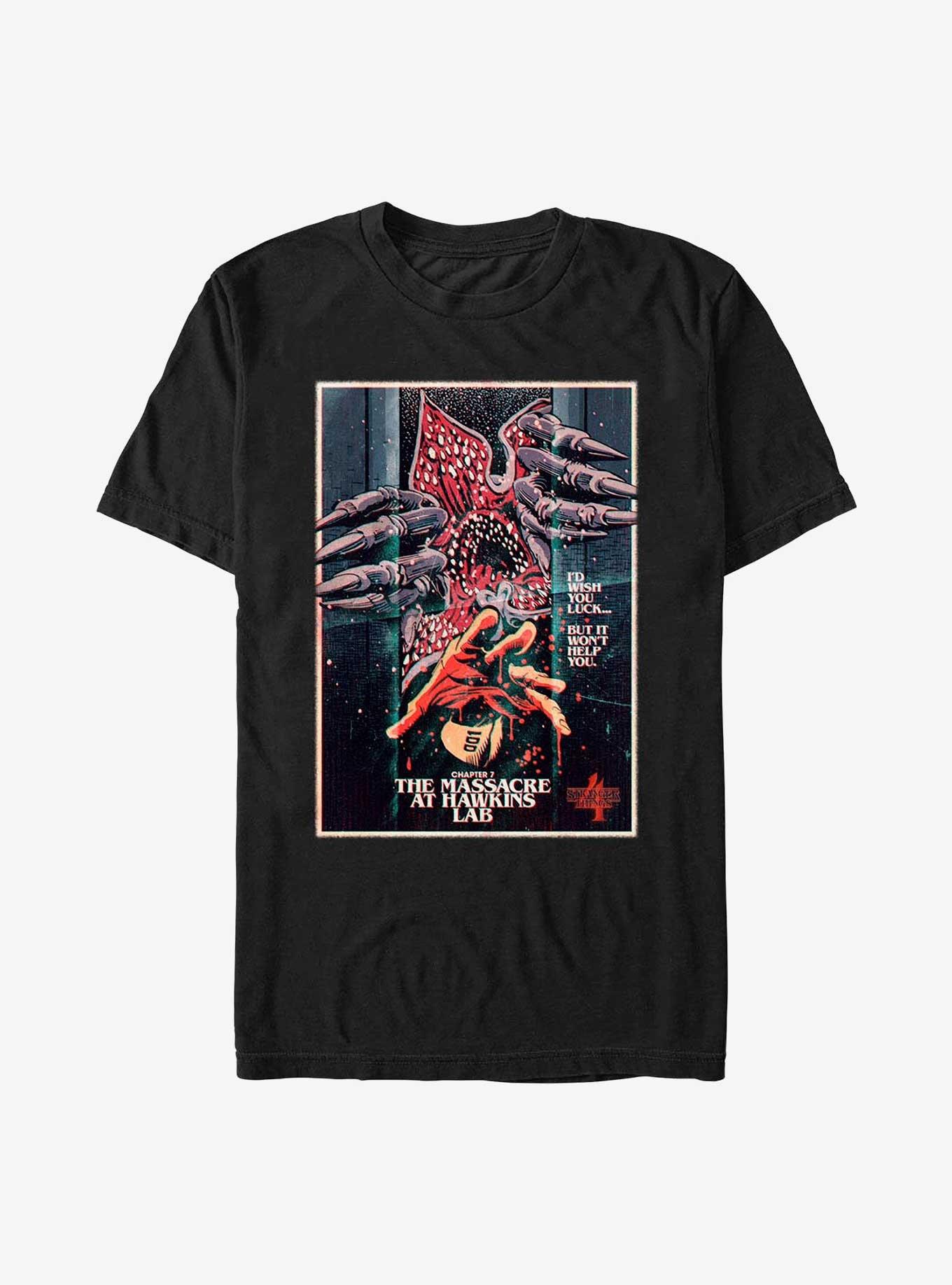 Stranger Things X Butcher Billy The Massacre At Hawkins Lab T-Shirt, BLACK, hi-res