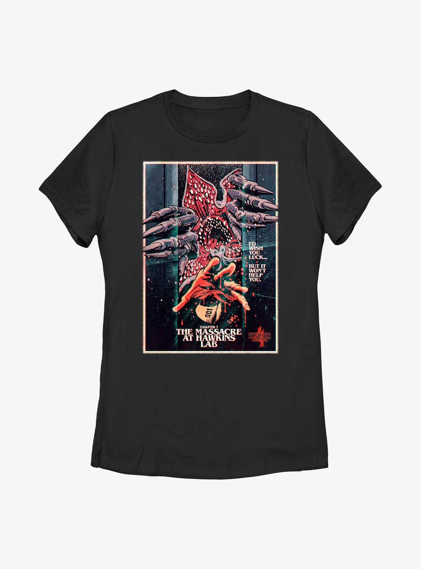 Stranger Things X Butcher Billy The Massacre At Hawkins Lab Womens T-Shirt, , hi-res