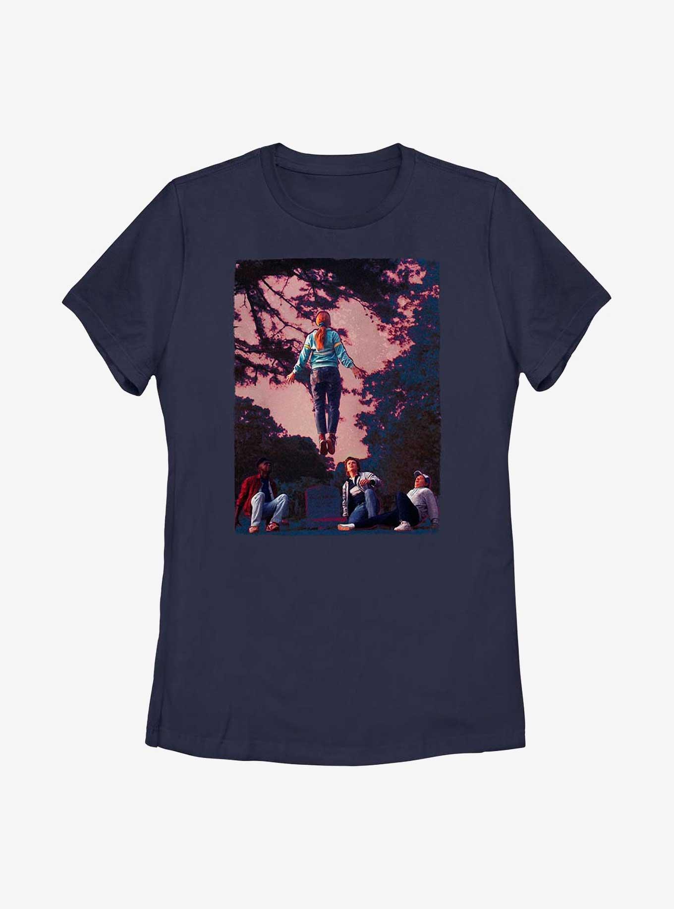 Stranger Things Floating Max Womens T-Shirt, NAVY, hi-res