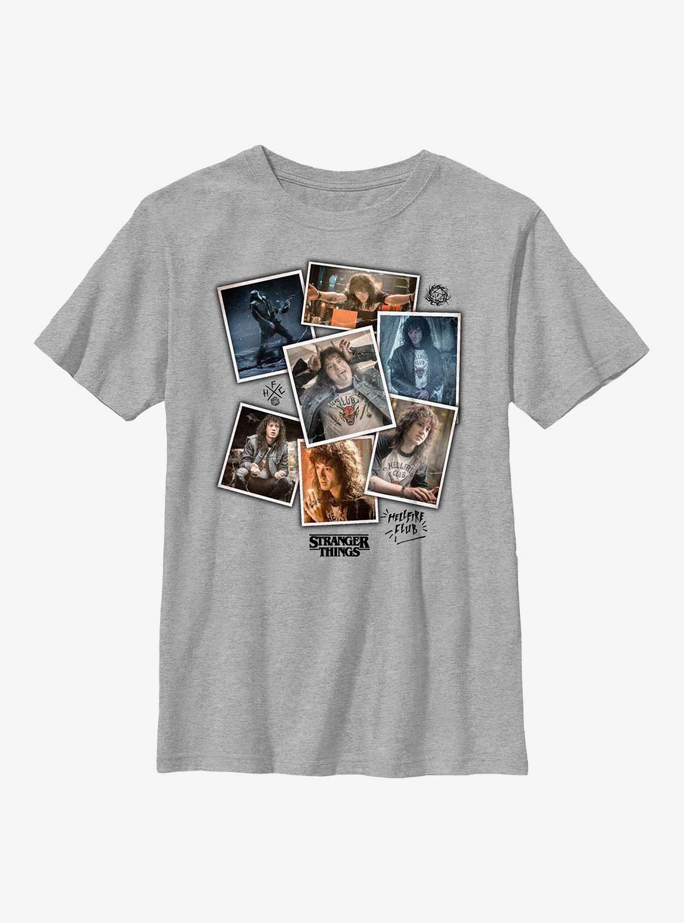 Stranger Things Eddie Collage Youth T-Shirt, ATH HTR, hi-res view 1