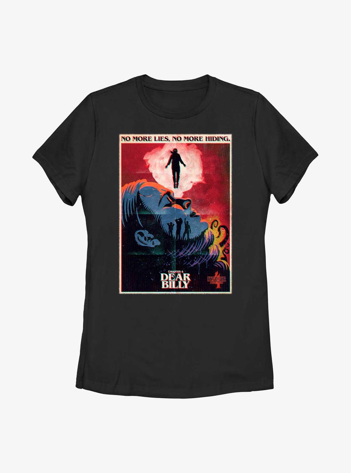 Stranger Things X Butcher Billy Dear Billy Womens T-Shirt, BLACK, hi-res