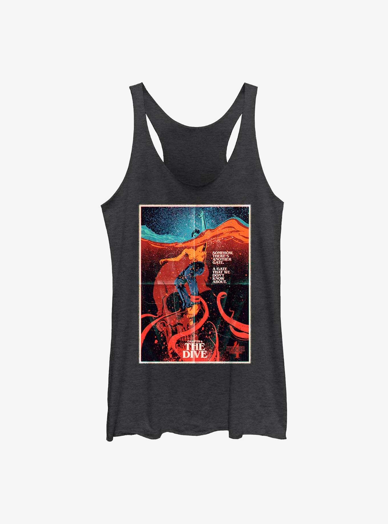 Stranger Things X Butcher Billy The Dive Womens Tank Top, BLK HTR, hi-res