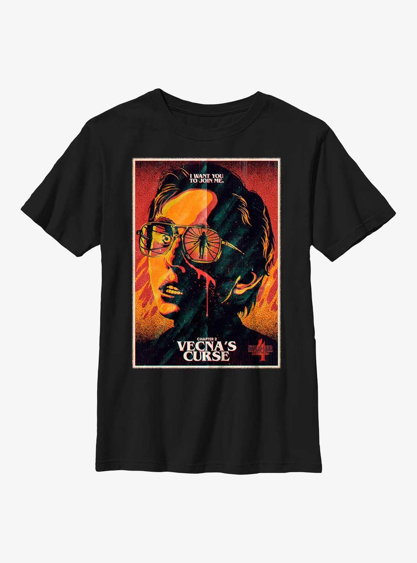 Stranger Things X Butcher Billy Vecna's Curse Youth T-Shirt, BLACK, hi-res view 1